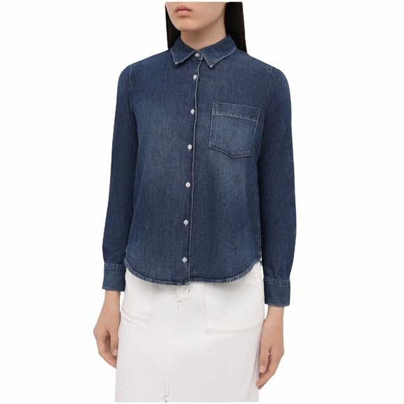 Adriano Goldschmied AG Cade Chambray Shirt NWT - Picture 2 of 12